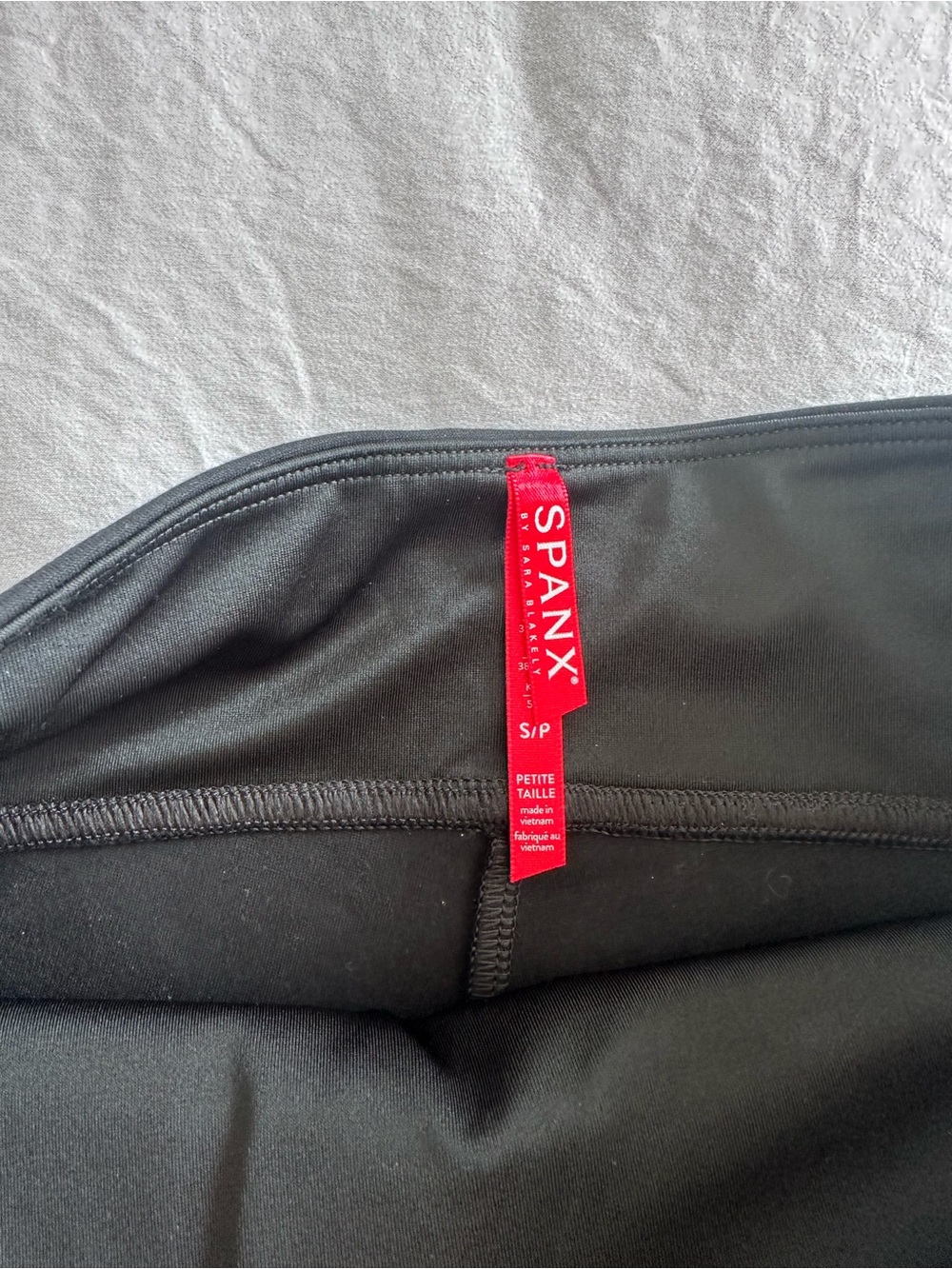 SPANX Black Leggings with Red Brand Tag